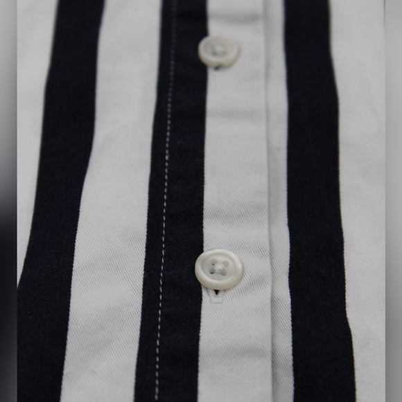 A New Day Navy & White Striped Shirt Dress – Size M - Picture 4 of 9